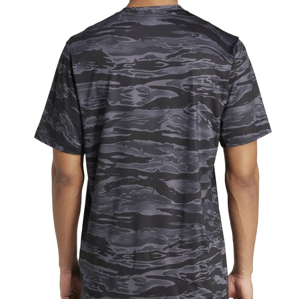 Adidas Men's Logo Camo T-Shirt - Black/Grey - Picture 2 of 3